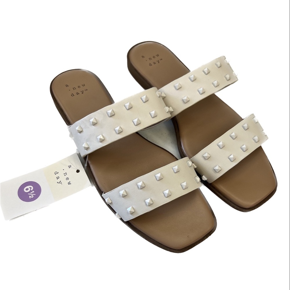 A new day diamond detail slides/slip ons size 6.5